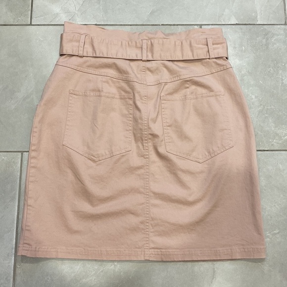 ESQUALO High Rise Pink Skirt with Tie - Picture 8 of 9